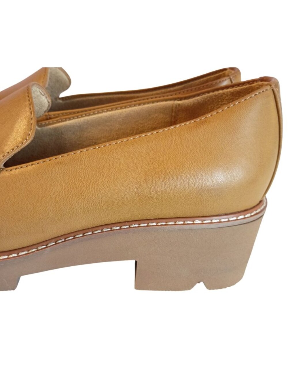 Naturalizer Cabaret Chunky Platform Lug Loafers Toffee Womens 9.5W New - Picture 15 of 15